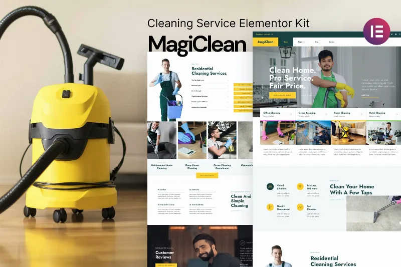 Magiclean – Cleaning Service Elementor Template