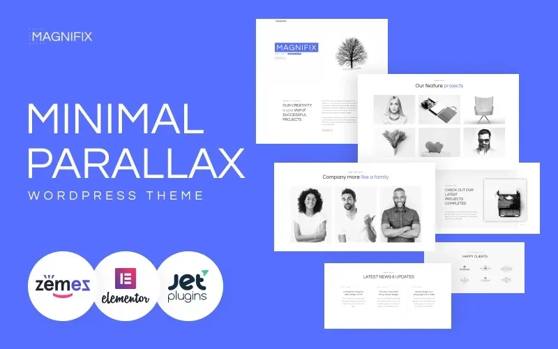 Magnifix – Minimal Parallax WordPress Theme