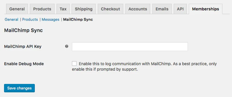 MailChimp for WooCommerce Memberships