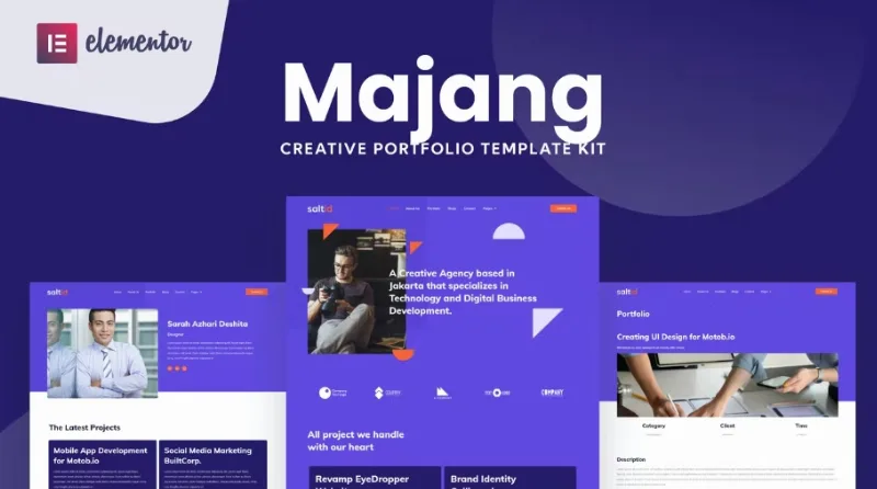 Majang – Personal Portfolio Elementor Template