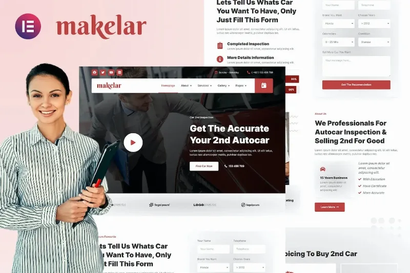 Makelar – Autocar Inspection Services Elementor Template