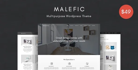 Malefic – Multipurpose One Page Responsive WordPress Theme