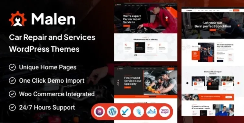 Malen – Car Service & Repair WordPress Theme