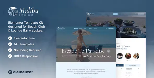 Malibu Beach Club Elementor Template Kit
