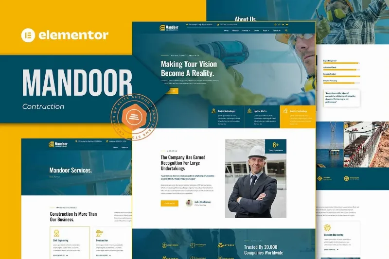 Mandoor – Construction Elementor Pro Template