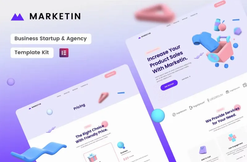 Marketin – Business Startup & Agency Elementor Template
