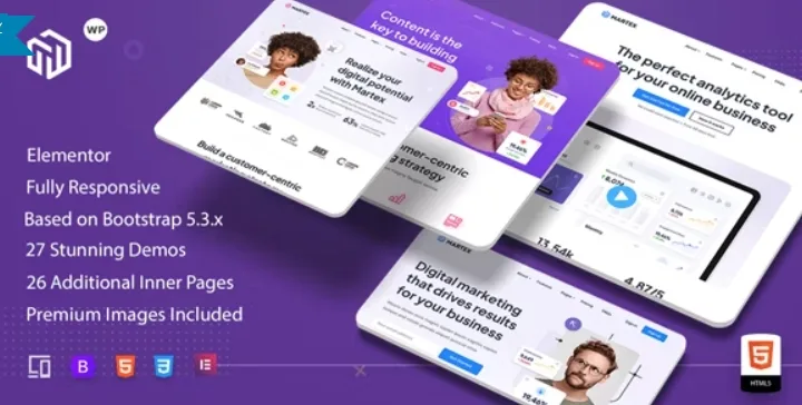 Martex – Software, SaaS & Startup Landing Page WordPress Theme