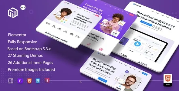 MartexMartex – Software, SaaS & Startup Landing Page WordPress Theme