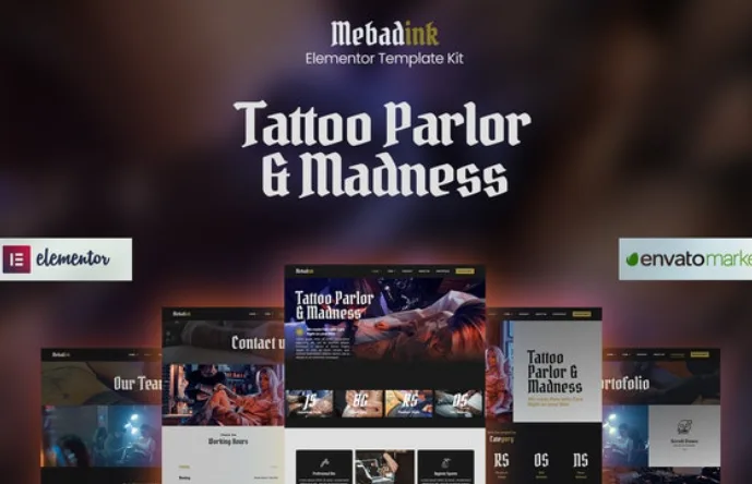 Mebadink – Tattoo & Piercing Studio Elementor Template
