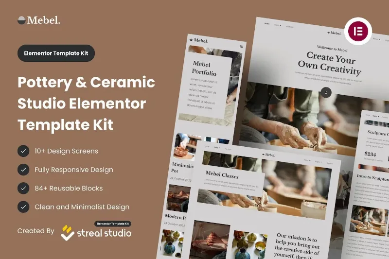 Mebel – Pottery & Ceramic Studio Elementor Template