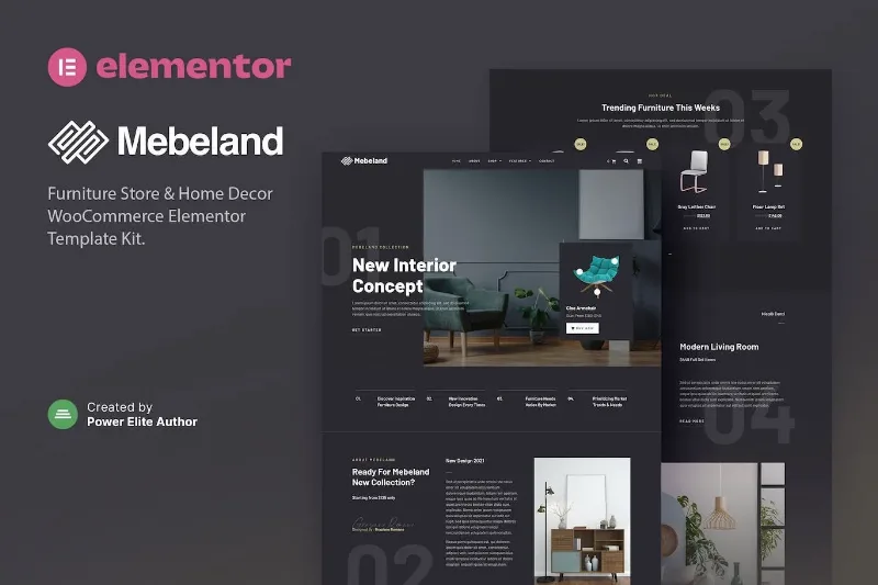 Mebeland – Furniture Store Elementor Pro Template