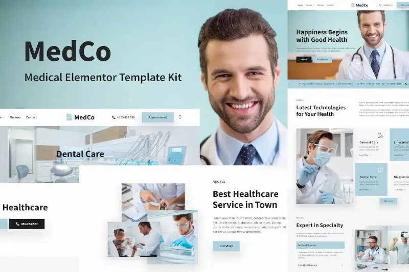 Medco – Medical Clinic & Hospital Elementor Template Kit