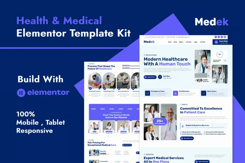 Medek - Health & Medical Elementor Template Kit