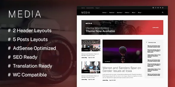 Media – A WordPress Theme for Media-Centric Websites