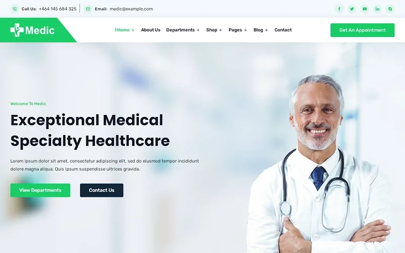 Medic – Health, Hospital and Medical Clinic WordPress Theme