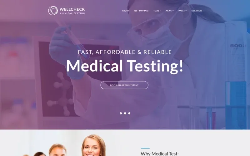 MediCheck – Medical Laboratory Responsive WordPress Theme