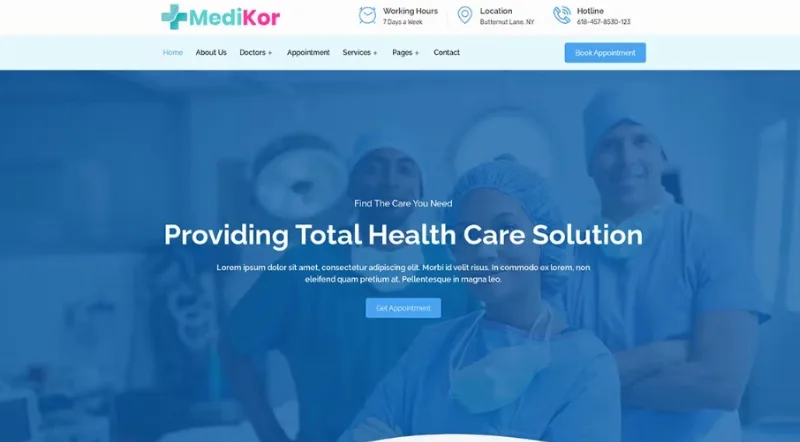 Medikor – Medical Healthcare Elementor Template