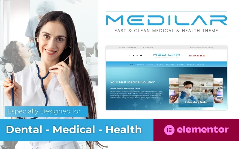 Medilar – Fast & Clean Medical & Health Clinic Wordpress Theme WordPress Theme