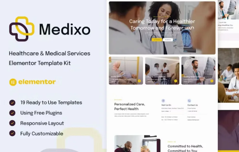 Medixo – Healthcare & Medical Services Elementor Template