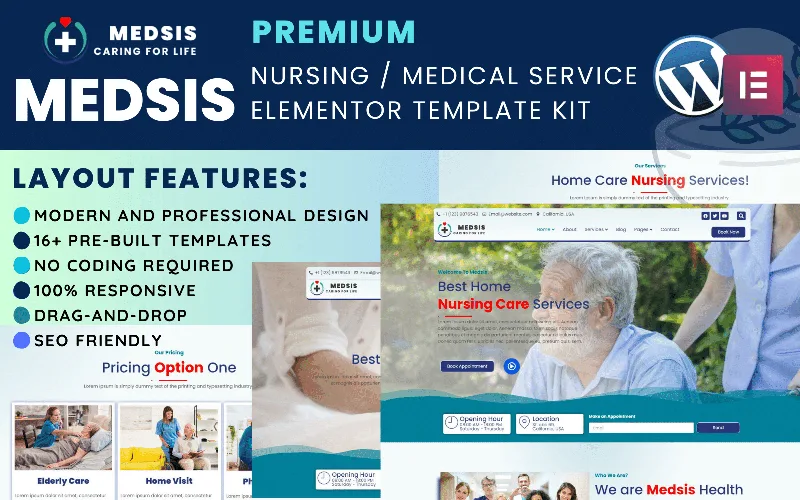 Medsis - Nursing, Medical & Healthcare Services Elementor Template