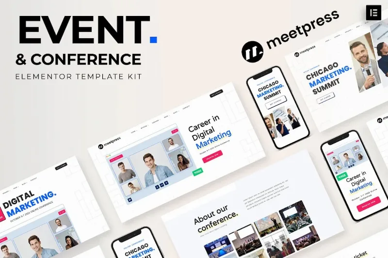 Meetpress – Event & Conference Elementor Template