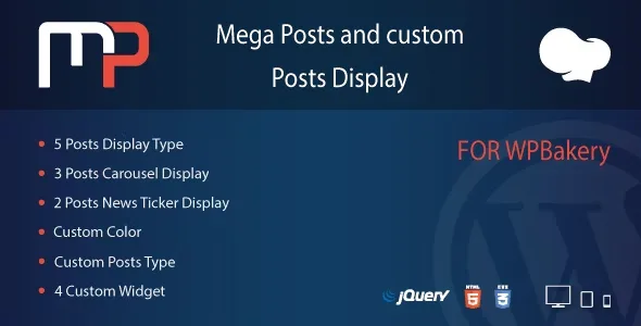 Mega Posts Display for Visual Composer