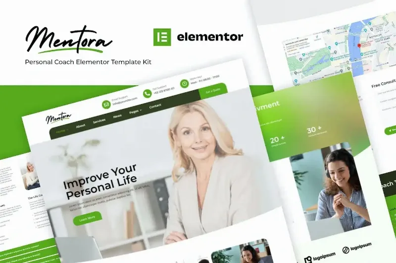 Mentora – Personal Coach Elementor Template Kit