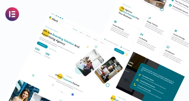 Merk – Branding Solution & Advertising Agency Elementor Template