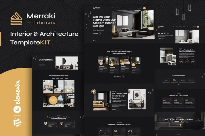 Merraki – Interiors & Architecture Elementor Template