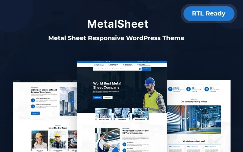 Metalsheet – Metal Sheet Responsive WordPress Theme