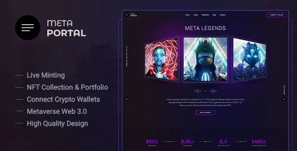 MetaPortal – NFT Portfolio WordPress Theme