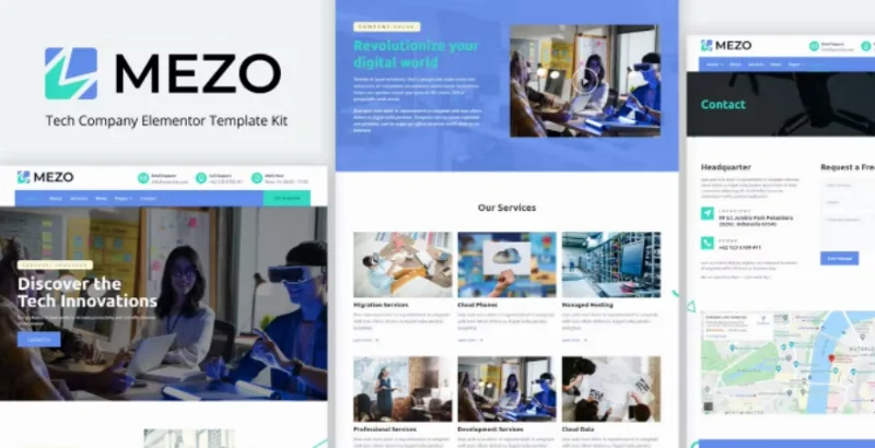 Mezo – Tech Company Elementor Template