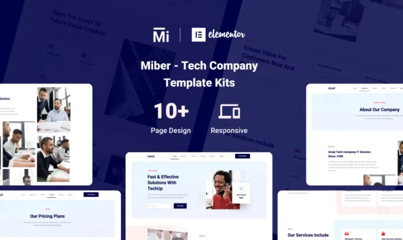 Miber – Tech Company Elementor Template