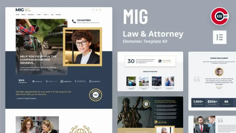 Mig – Law & Attorney Elementor Template