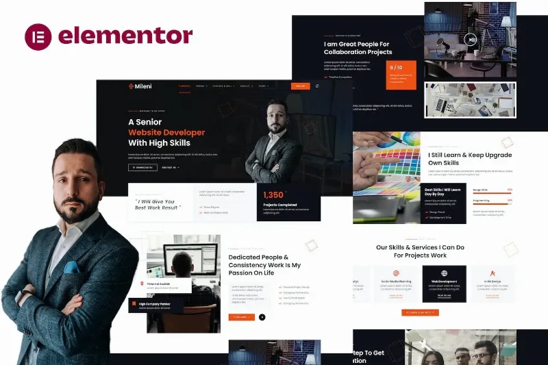 Mileni – Personal Freelancer & Portfolio Showcase Elementor Pro Template