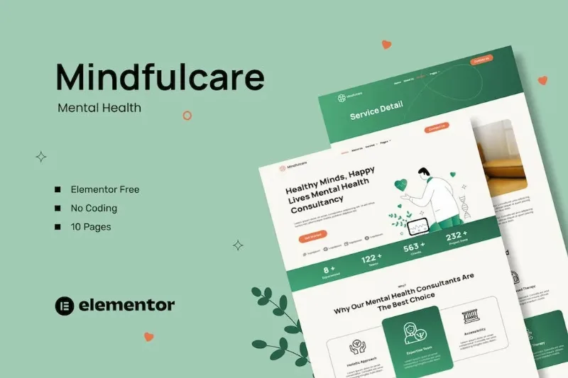 Mindfulcare – Mental Health Consultant Template