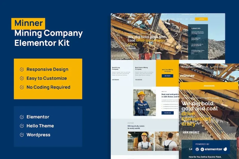 Minner – Construction & Building Elementor Template