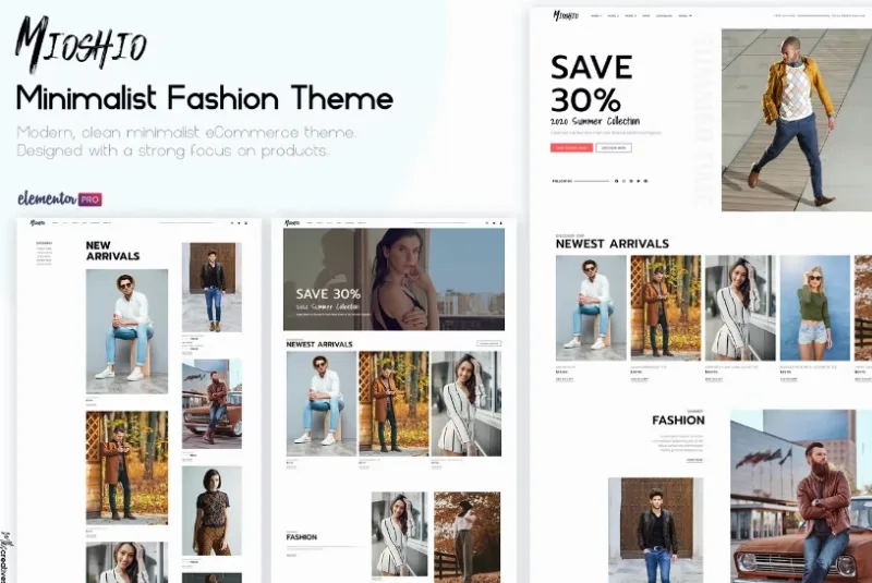 Mioshio – Fashion eCommerce Elementor Template
