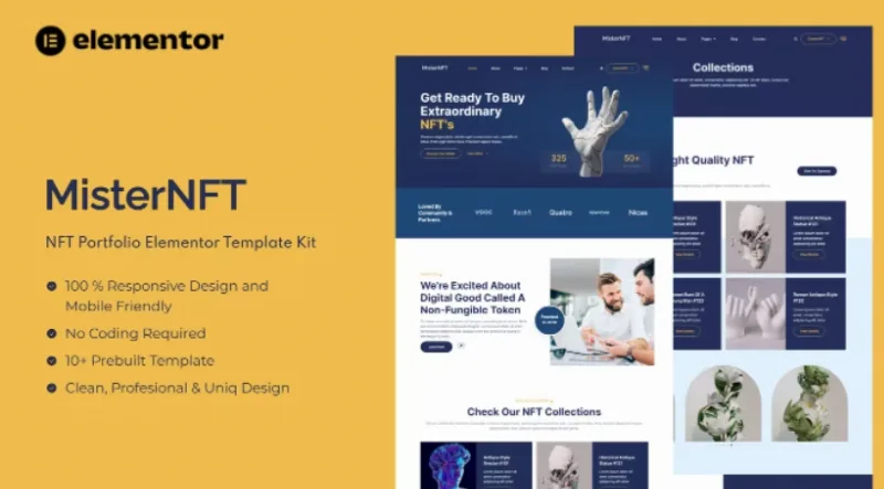 MisterNFT – NFT Portfolio Elementor Template