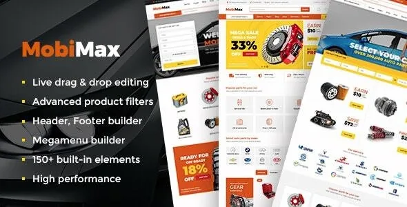 Mobimax – Auto Parts WordPress Theme + WooCommerce Shop