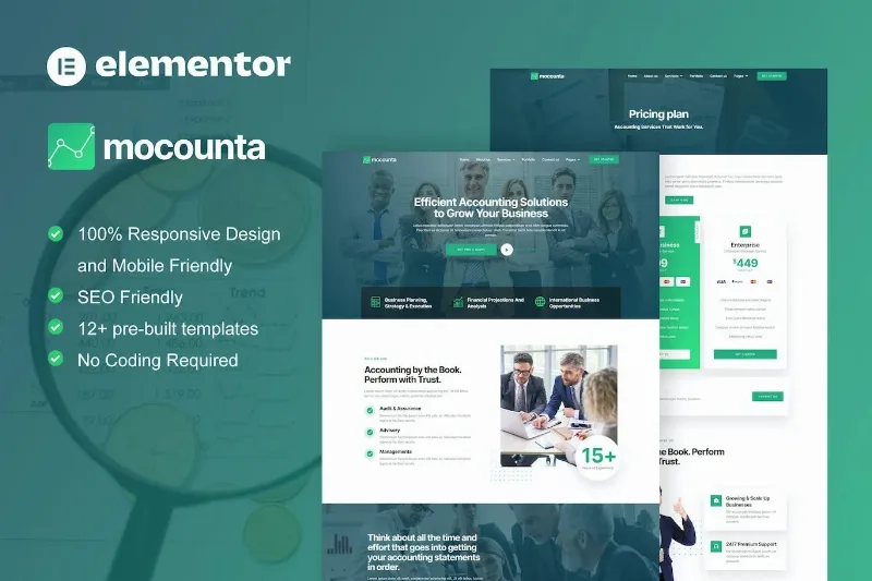 Mocounta – Accounting Firm Elementor Template