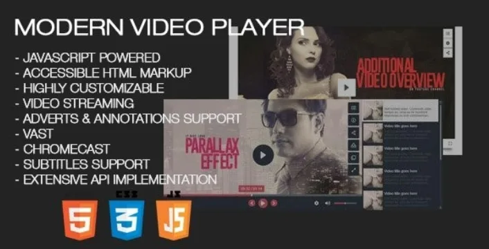 Modern Video Player for Wordpress
