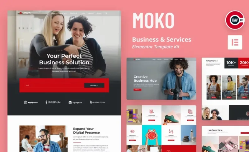 Moko – Business & Services Elementor Template