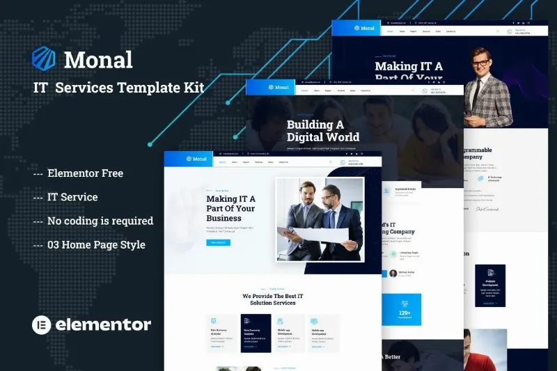 Monal – IT Service Elementor Template
