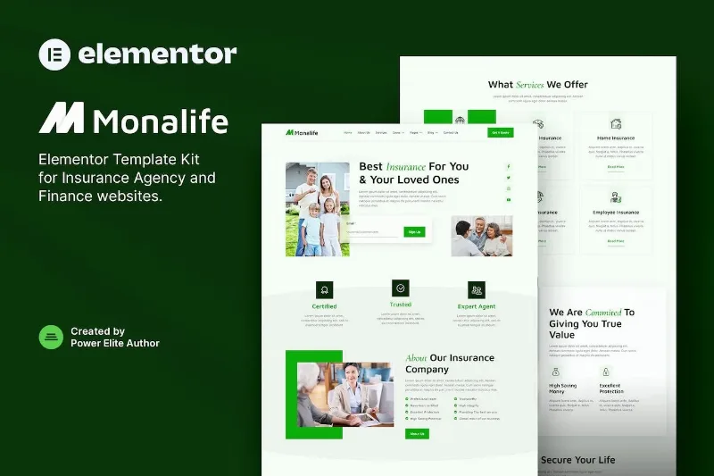 Monalife – Insurance Agency & Finance Elementor Template