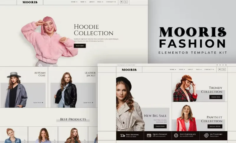 Mooris – WooCommerce Fashion Elementor Template