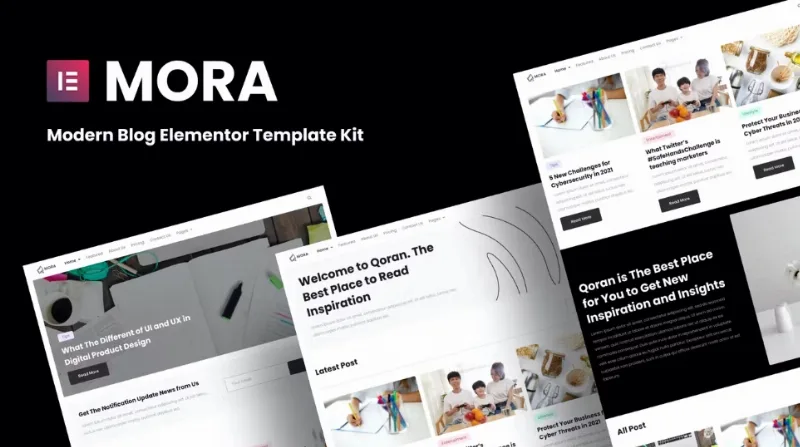 Mora – Modern Blog Elementor Template