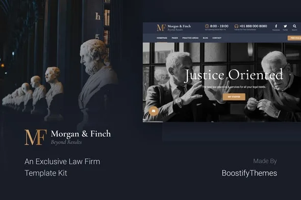 Morgan & Finch – Law Elementor Template