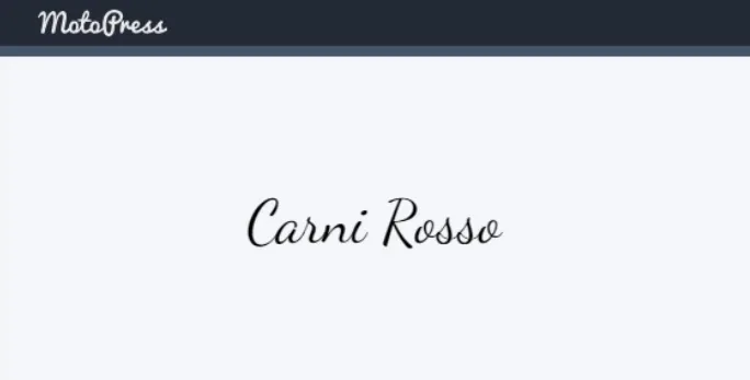 MotoPress Carni Rosso