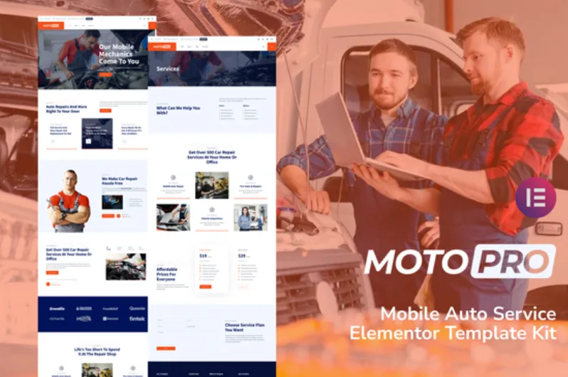 Motopro – Mobile Auto Service Elementor Template